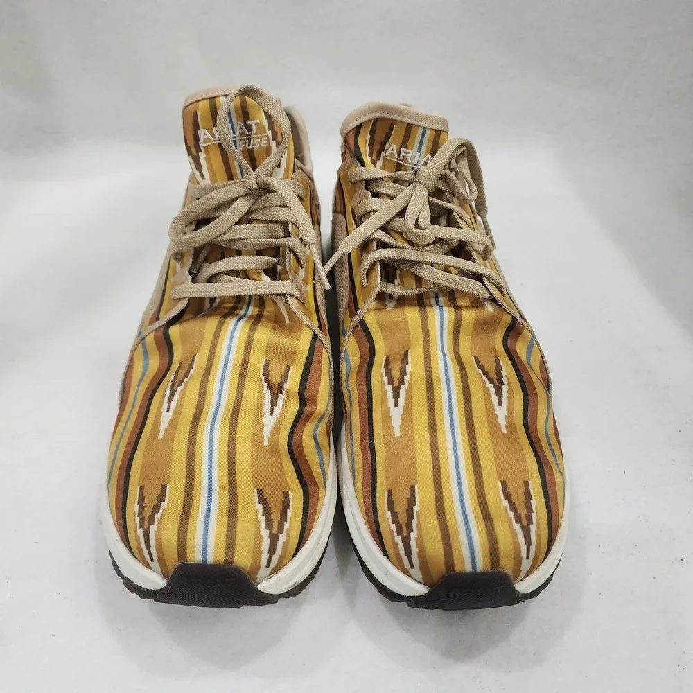 Ariat Fuse 10031630 Sneakers Womens 11 B Mustard Yellow Aztec Athletic Shoes